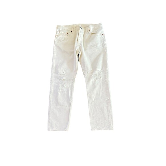 Levi's Other - Levi's 501 Jeans Mens Size‎ 30x32 501 CT Customized Tapered Distressed White